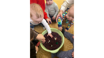 Игры с крупой и водой.